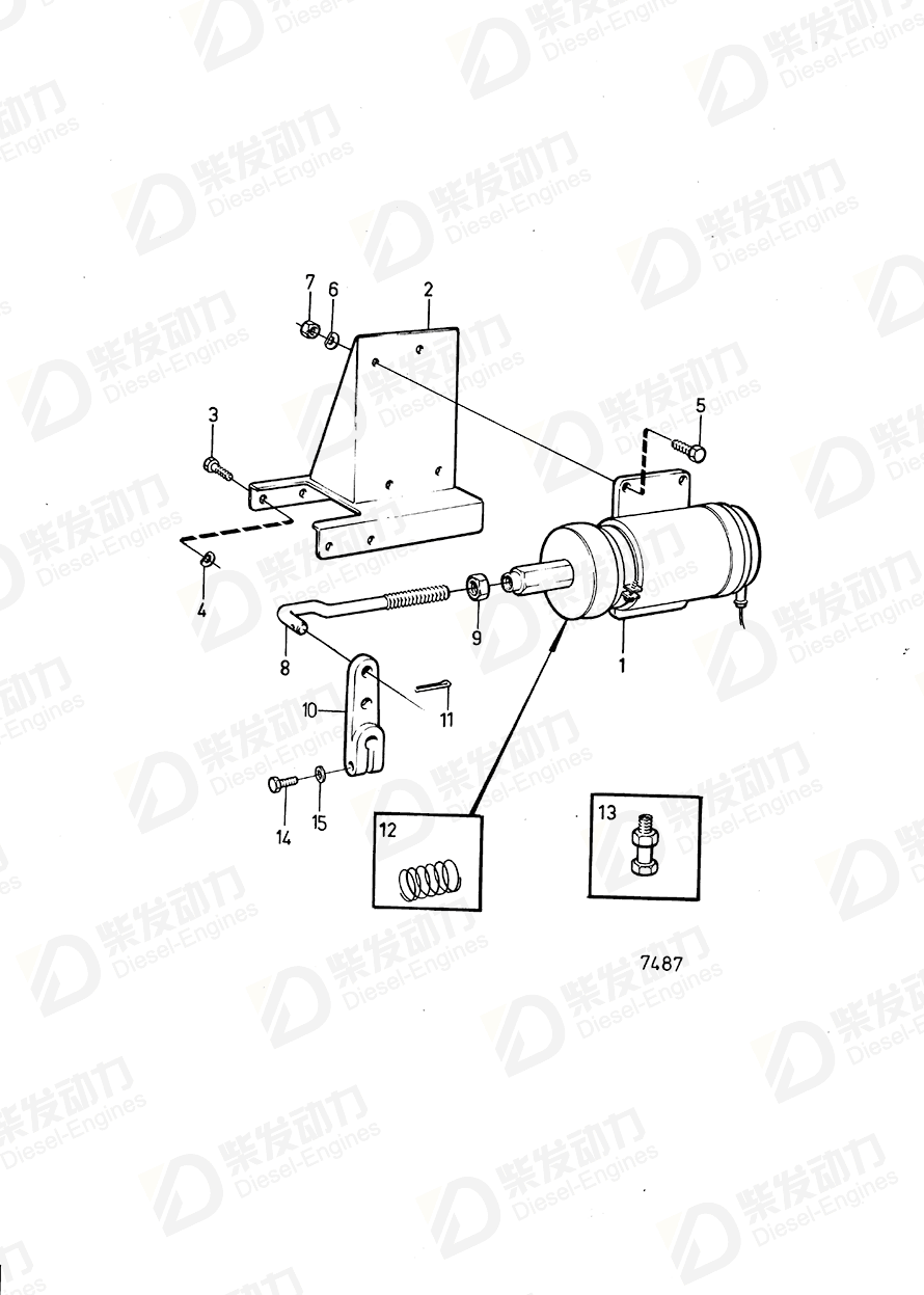 volvo penta Bracket 845558 Drawing volvo penta Bracket 845558 Drawing
